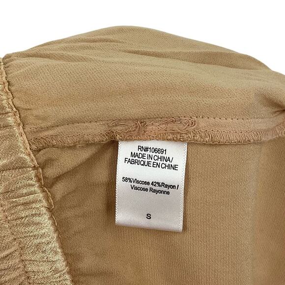 Young Fabulous & Broke Silky Wide Leg Pant Camel Women Size Small - Picture 3 of 7